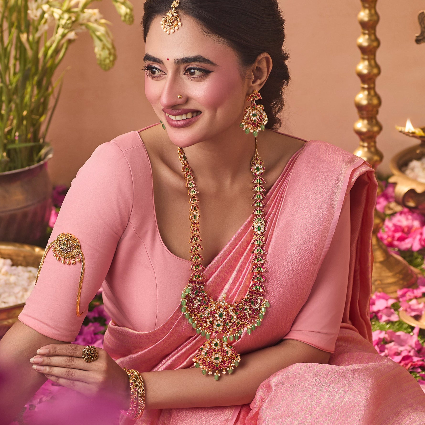 Trishika Antique Long Necklace Set