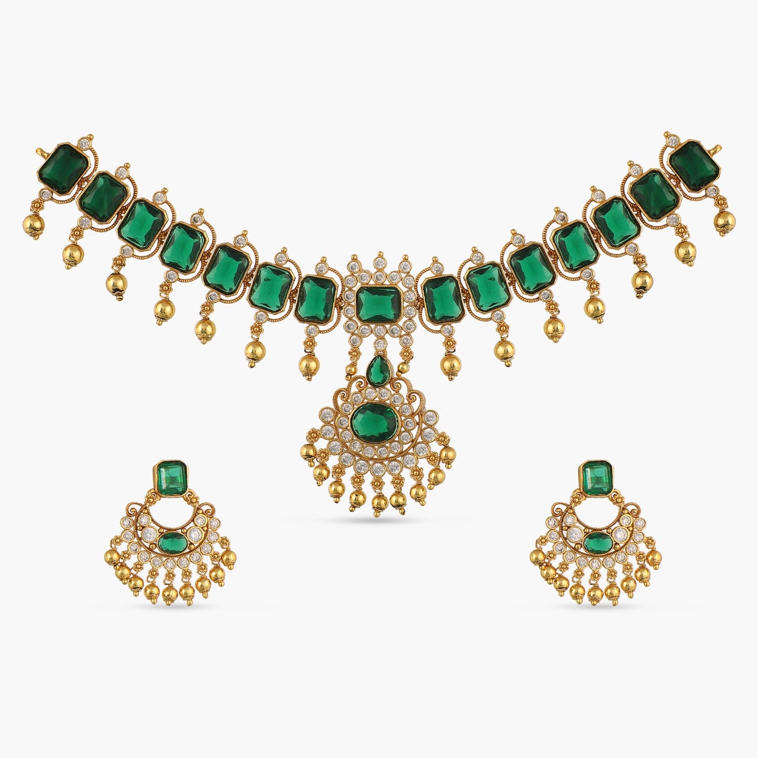 Emerald Shine CZ Choker Set