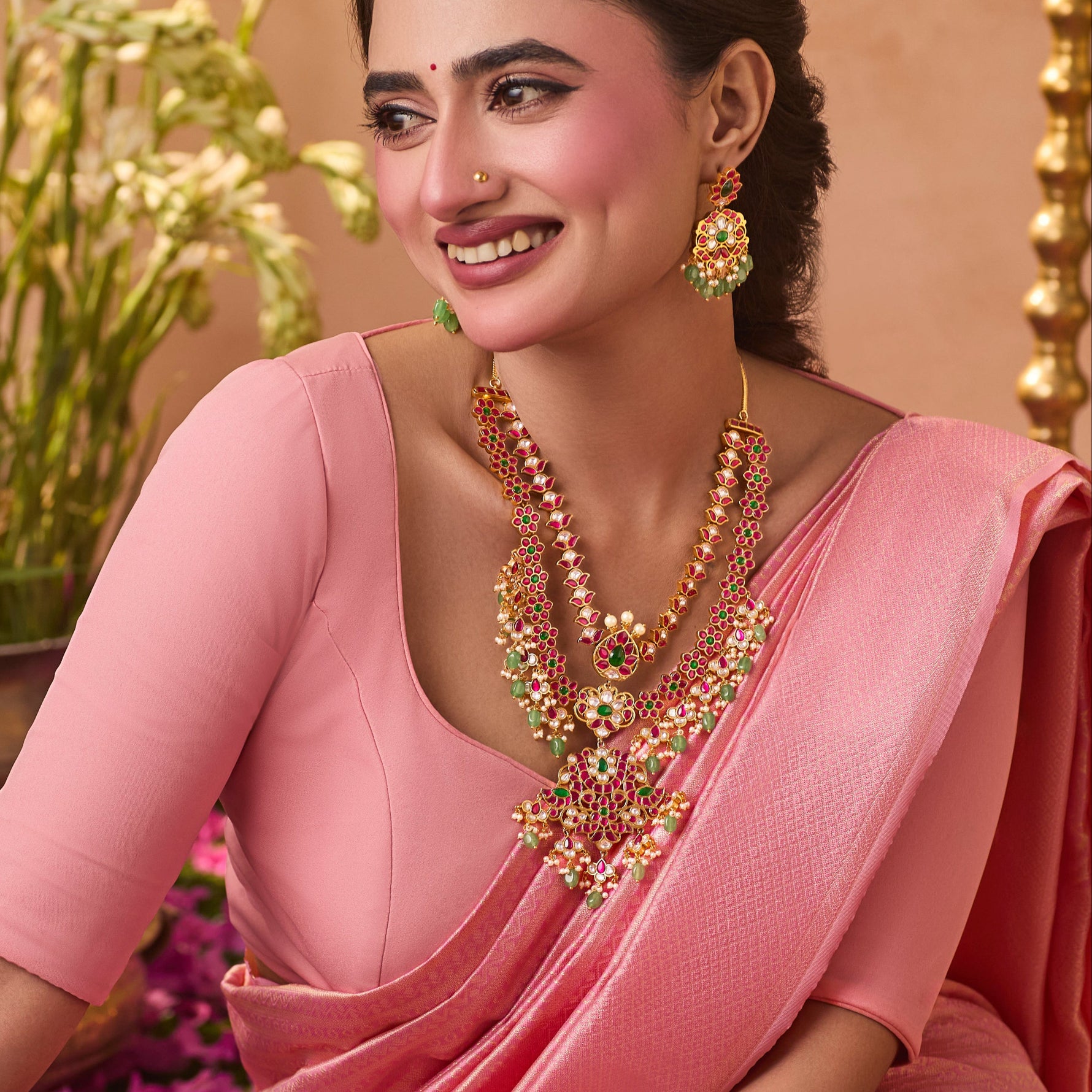 Vaidehi Layered Antique Necklace Set