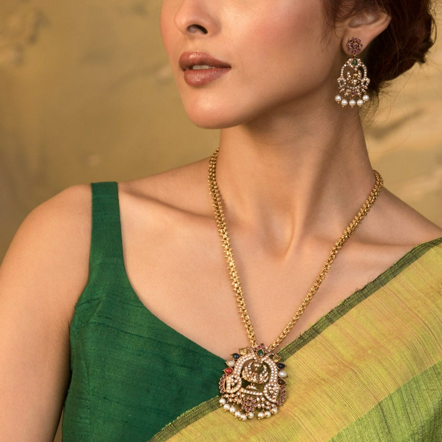 Lipsa Nakshatra CZ Pendant Set