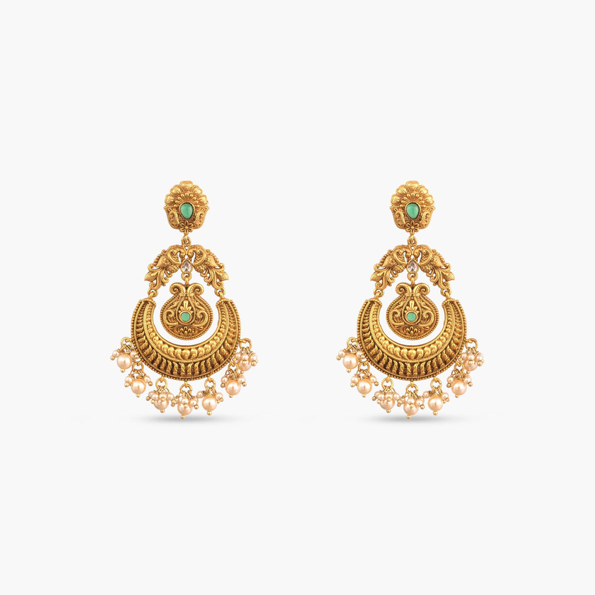 Elina Antique Chandbali Earrings