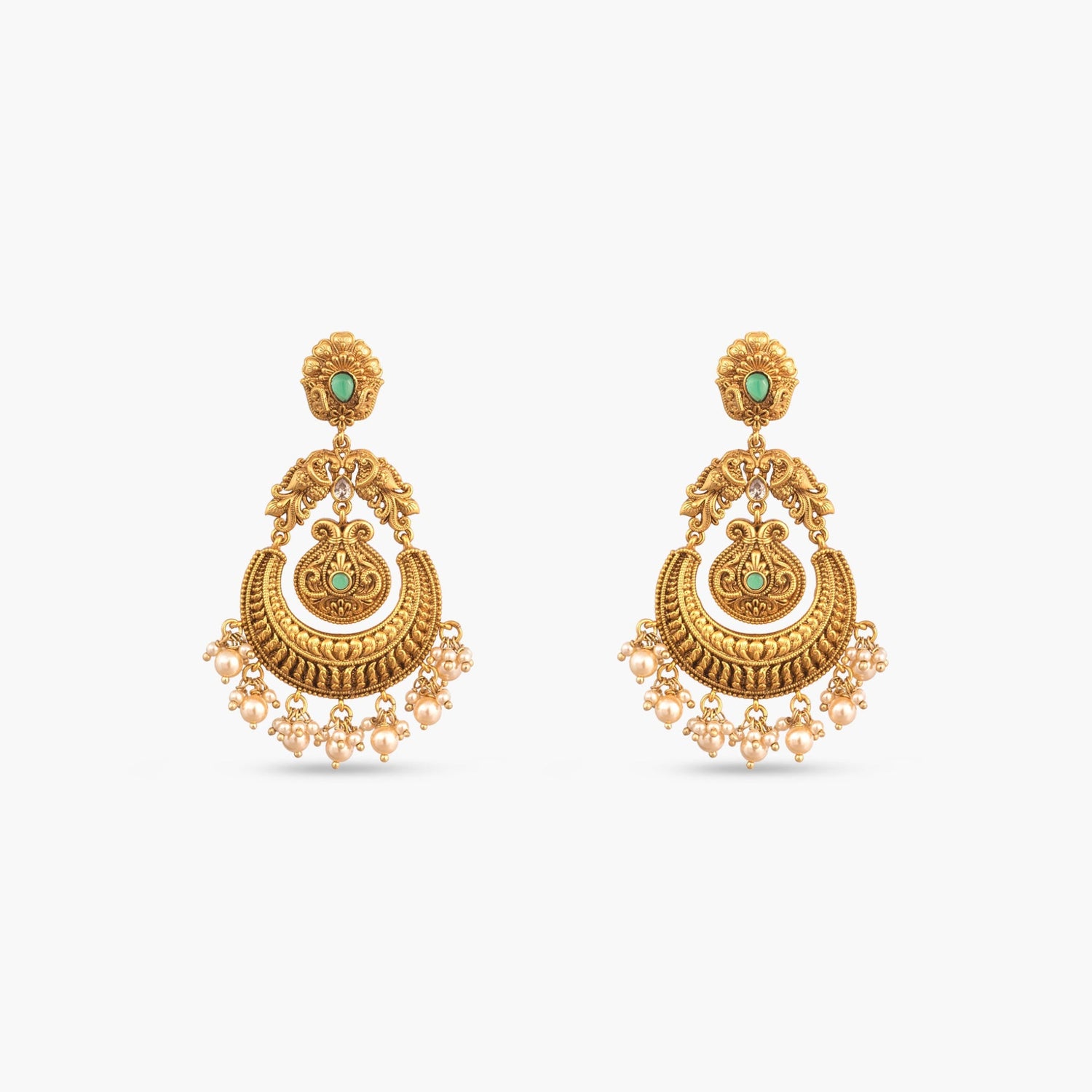 Elina Antique Chandbali Earrings