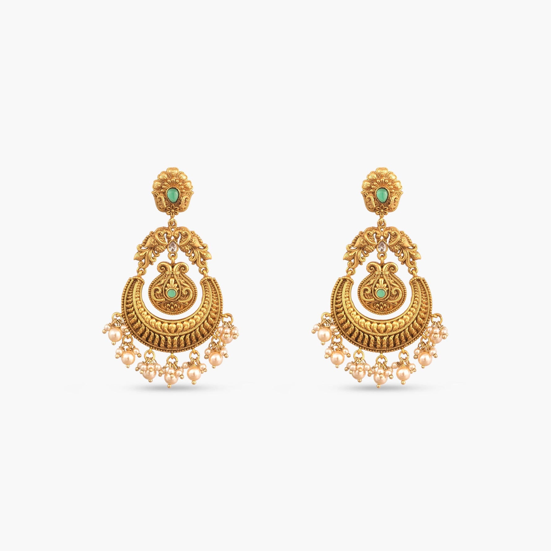 Elina Antique Chandbali Earrings