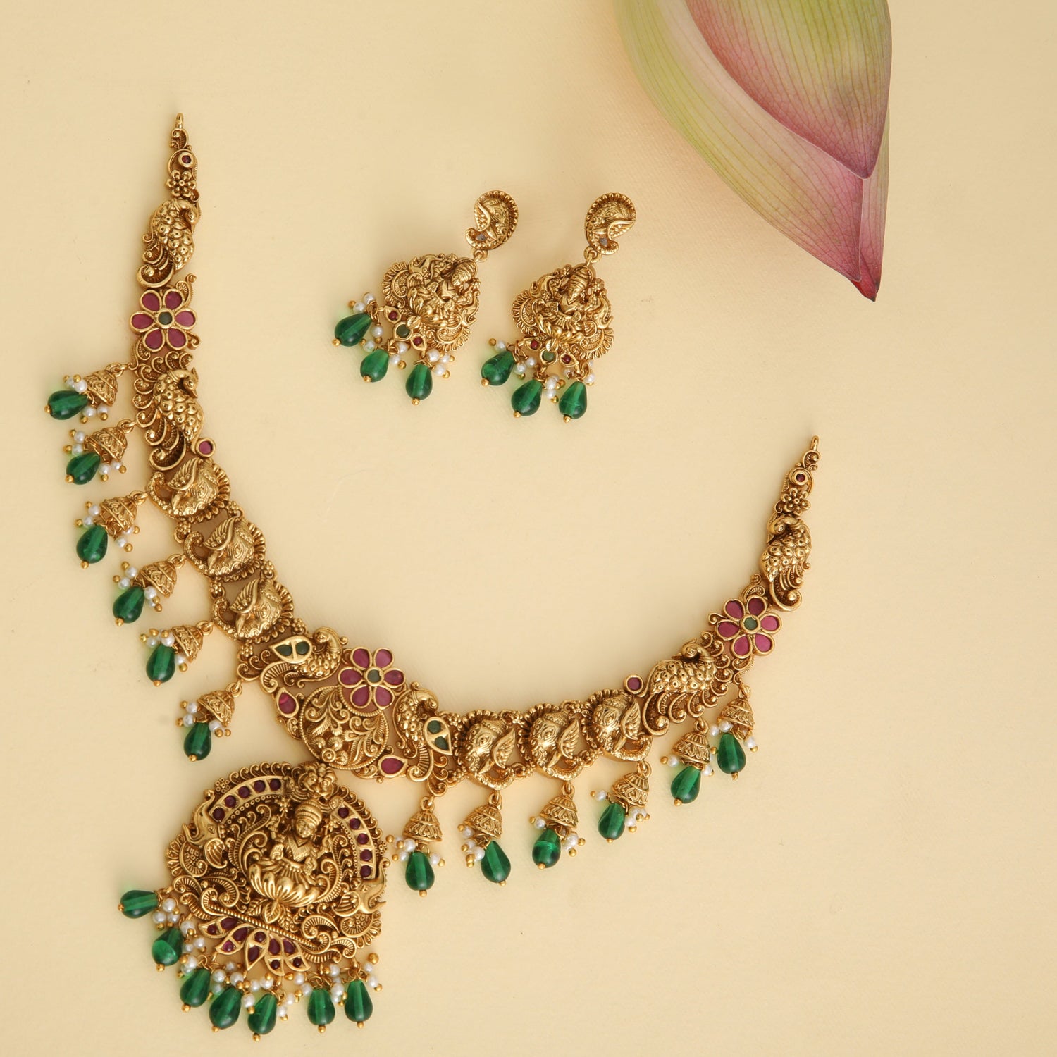 Adhira Antique Necklace set