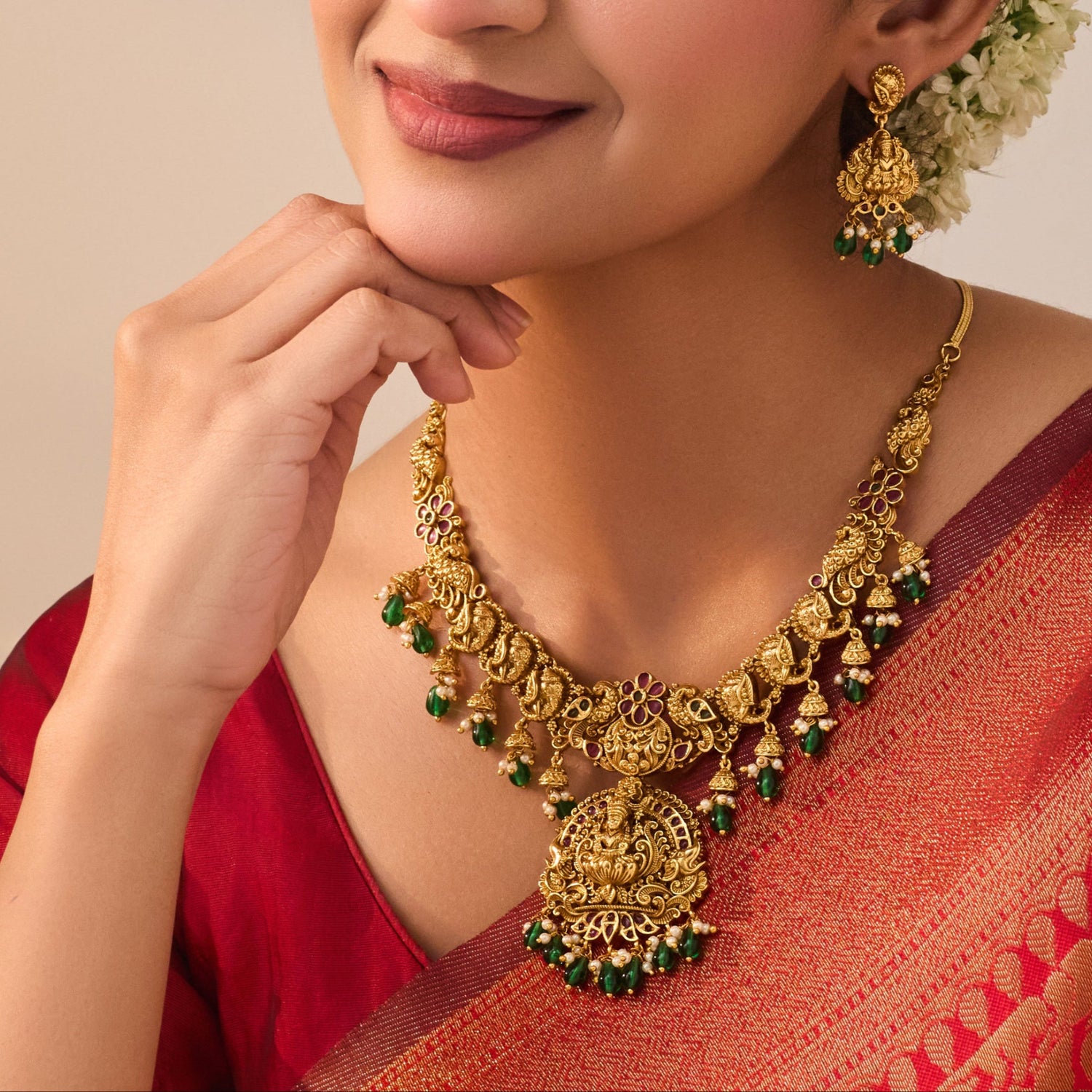 Adhira Antique Necklace set