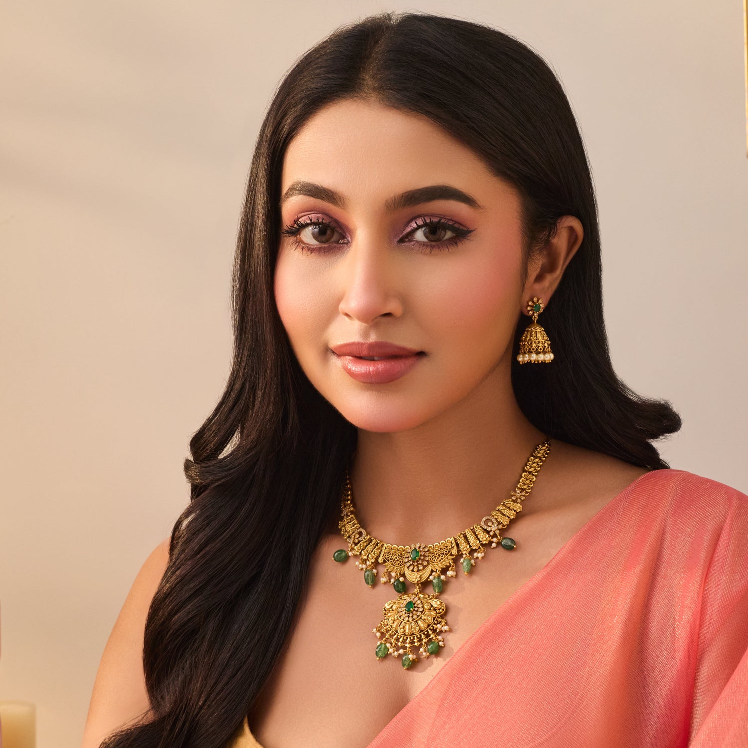 Hridika Antique Necklace Set