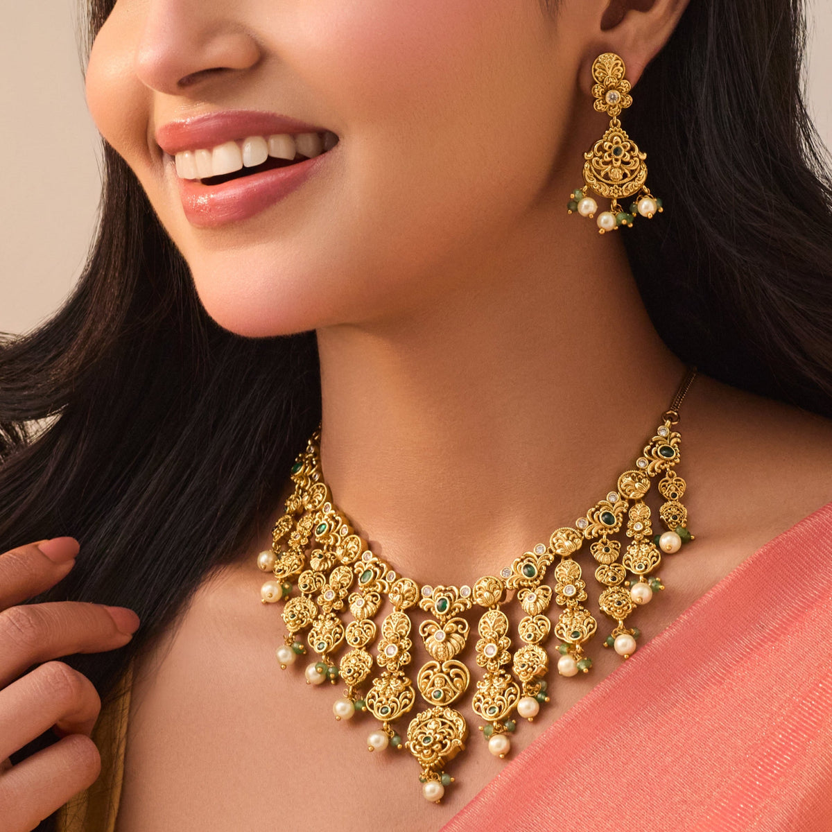 Malathi Antique Necklace Set