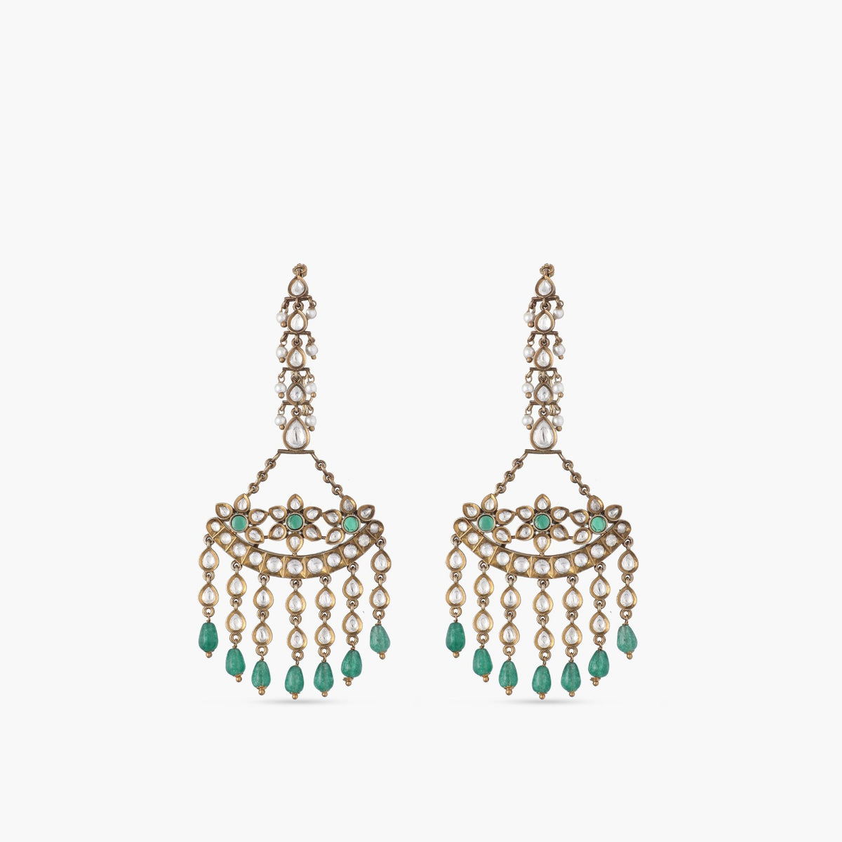 Bessie Kundan Chandelier Earrings