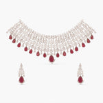 Ruhi Nakshatra CZ Red Choker Set