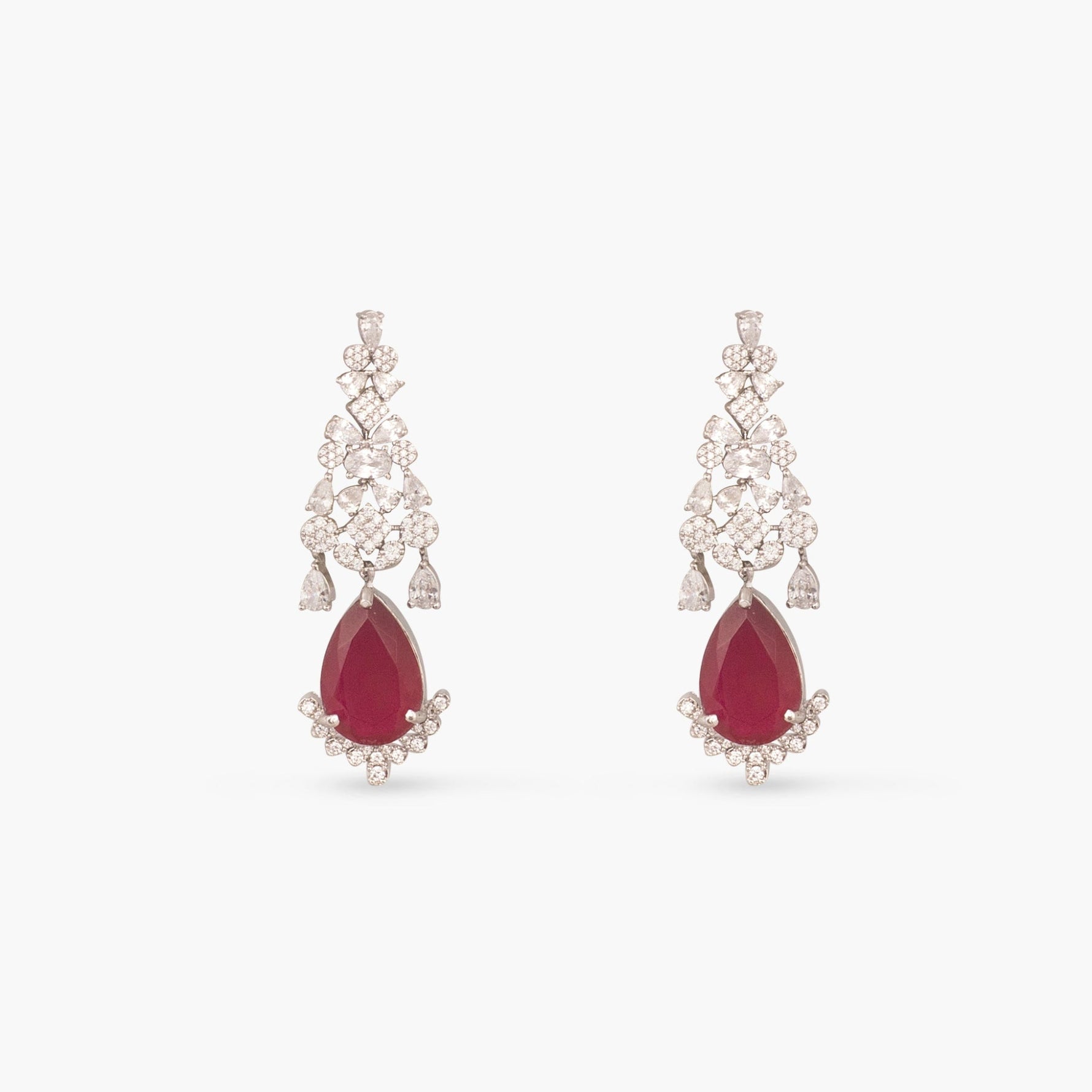 Ruhi Nakshatra CZ Red Choker Set