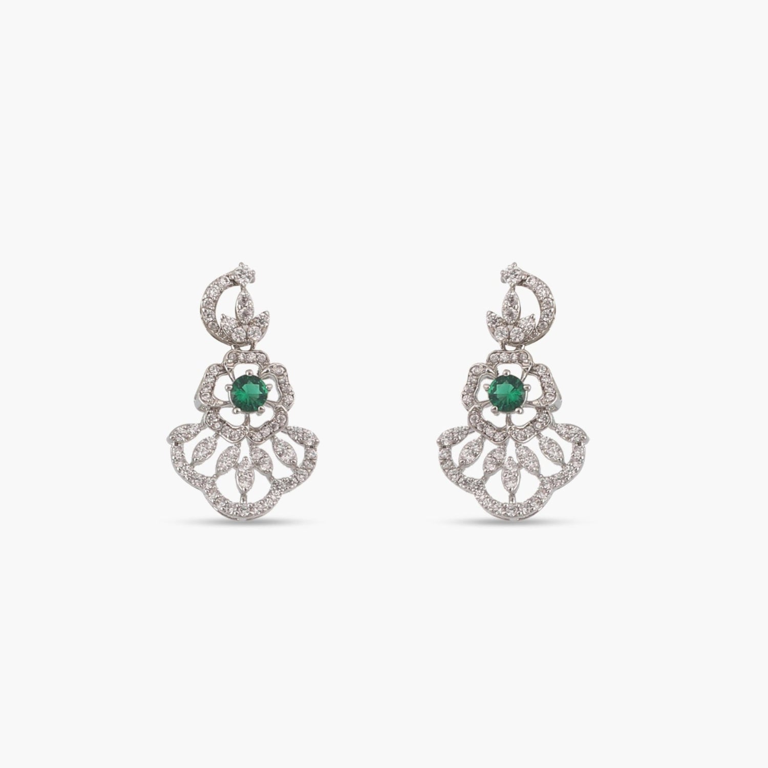 Emerald Nakshatra CZ Necklace Set