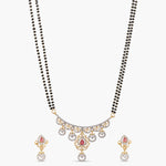 Classic White Red Black Beads Necklace Set