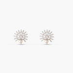 Floral Pearl Nakshatra CZ Stud Earrings