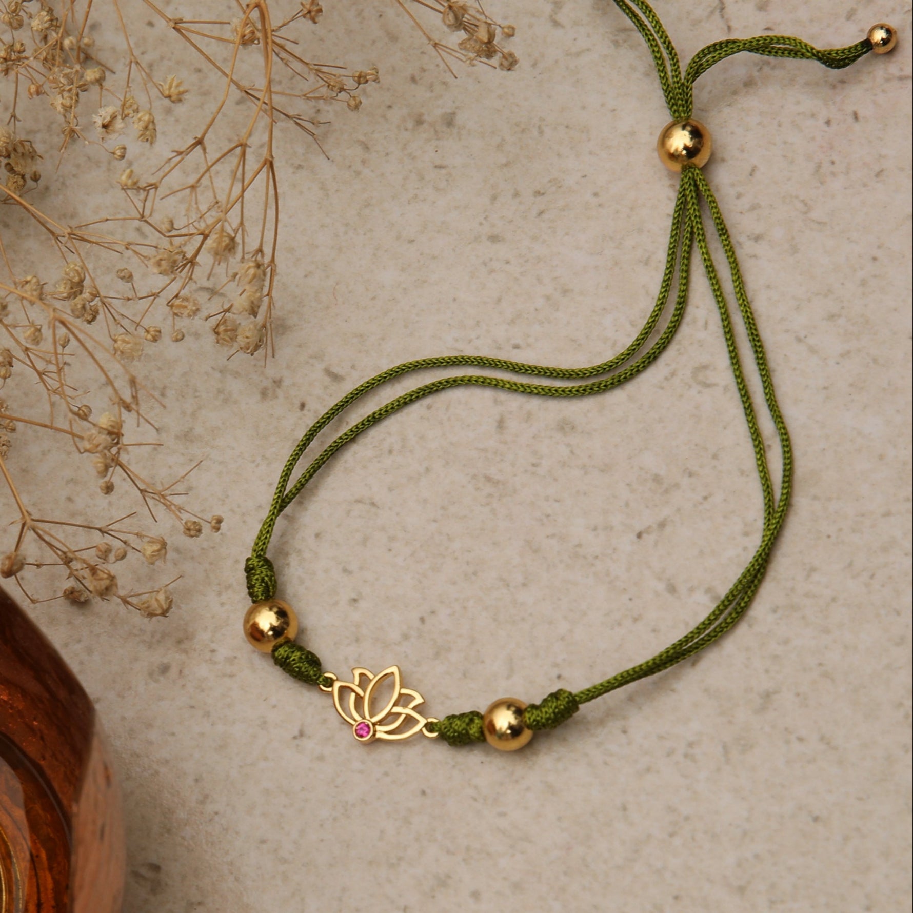 Pankaj Gold Plated Silver Rakhi