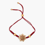 Antique Flower Pattern with Kempu Rakhi