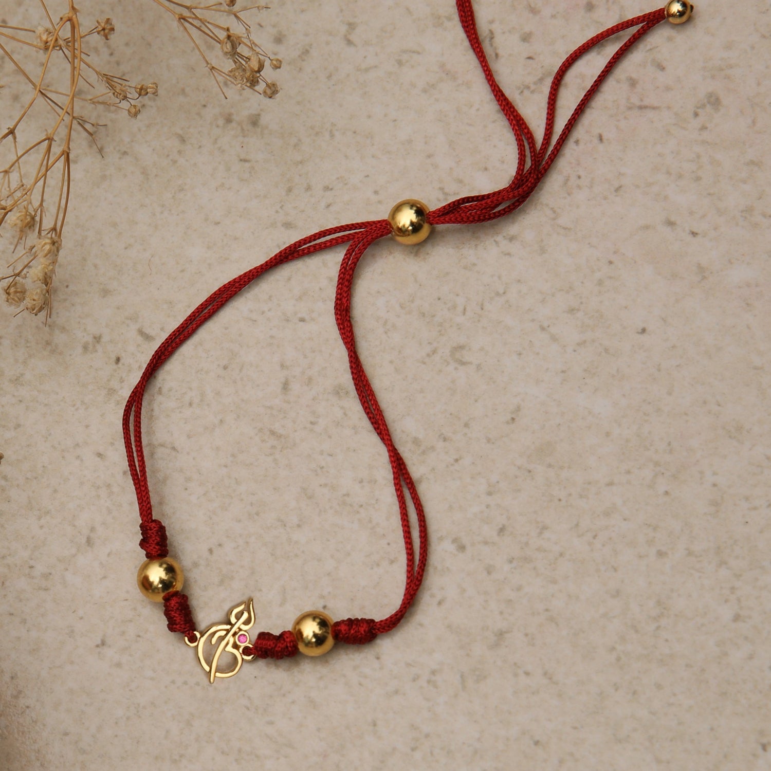 Sadashiv Gold Plated Silver Rakhi