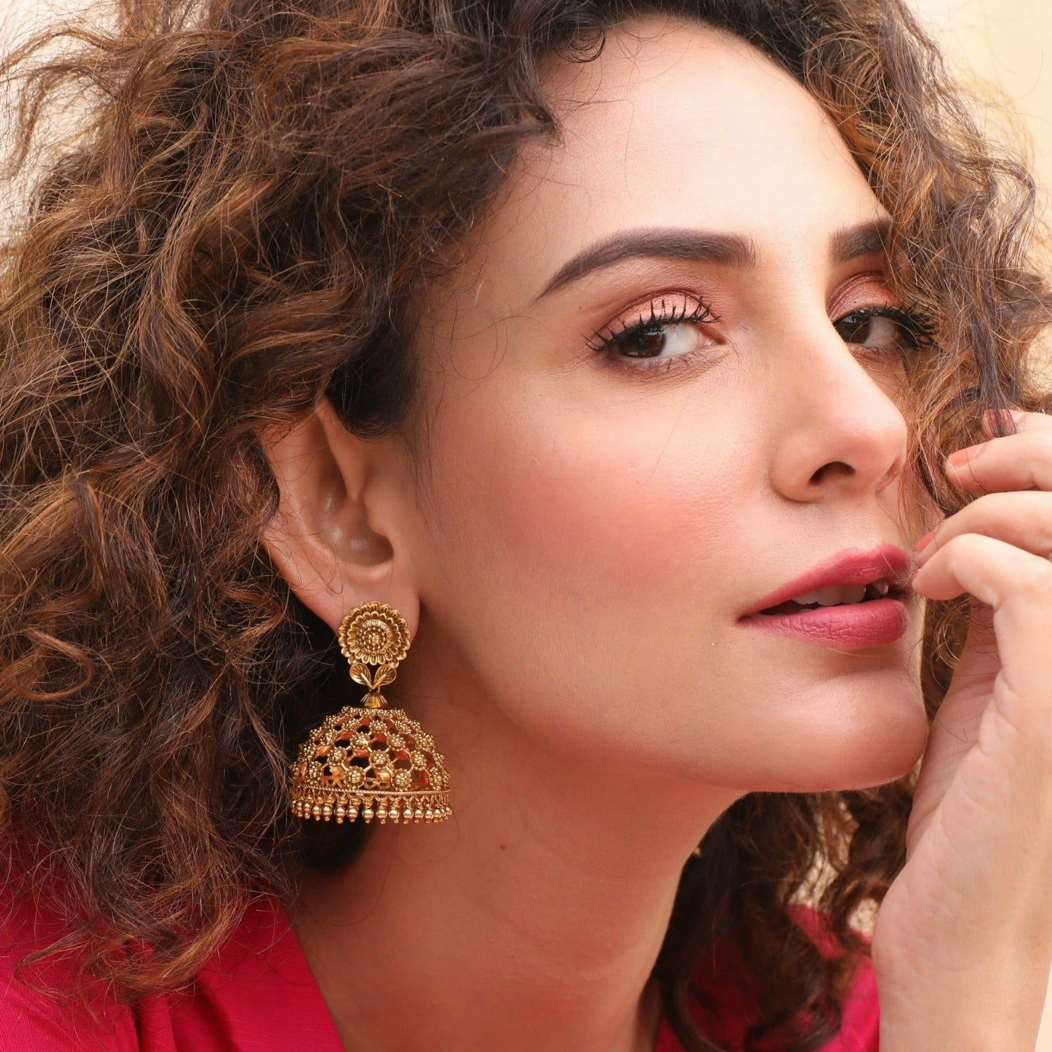 Abishta Antique Jhumka Earrings