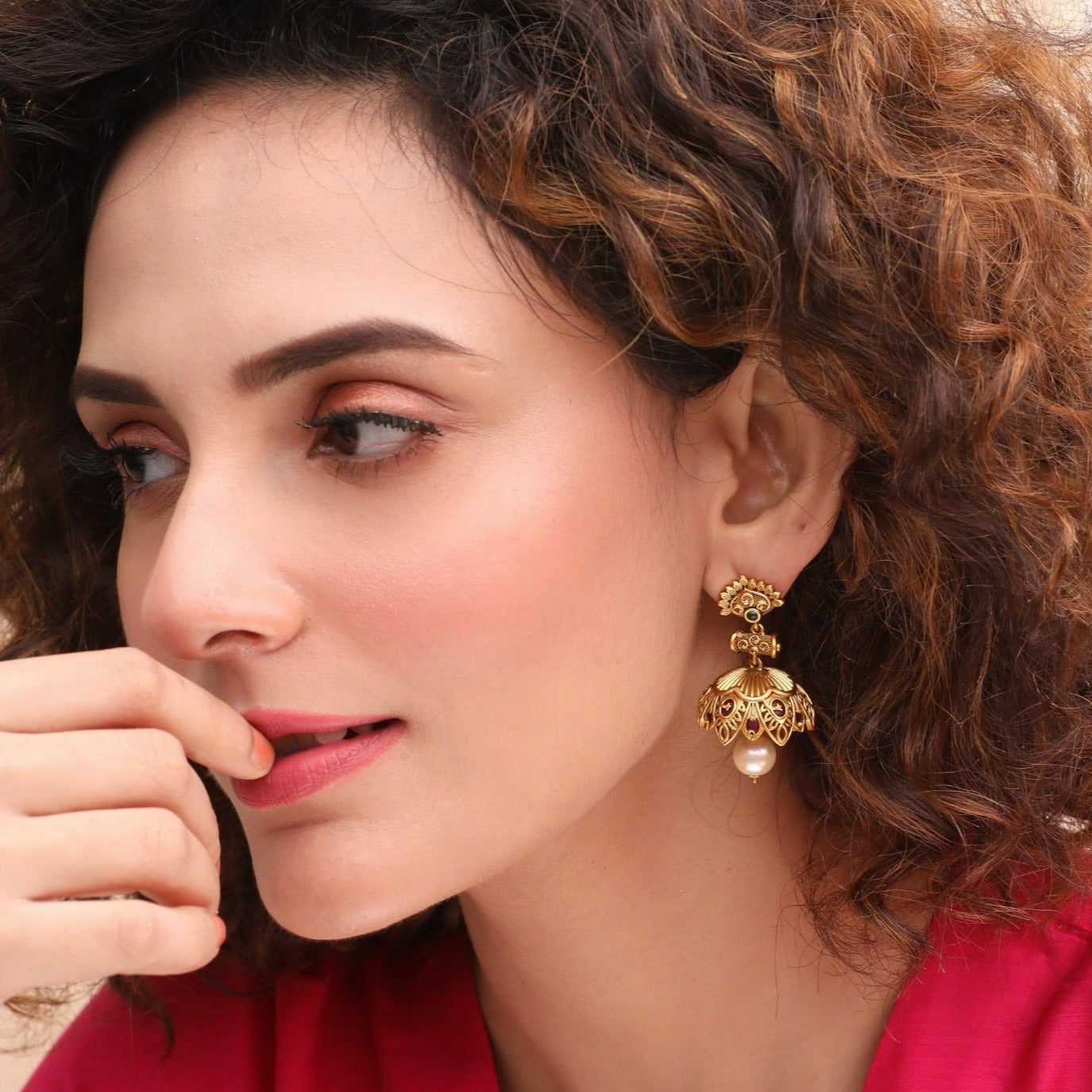 Buy Fida Antique Gold Plated Jhumka Earring @ Best Price