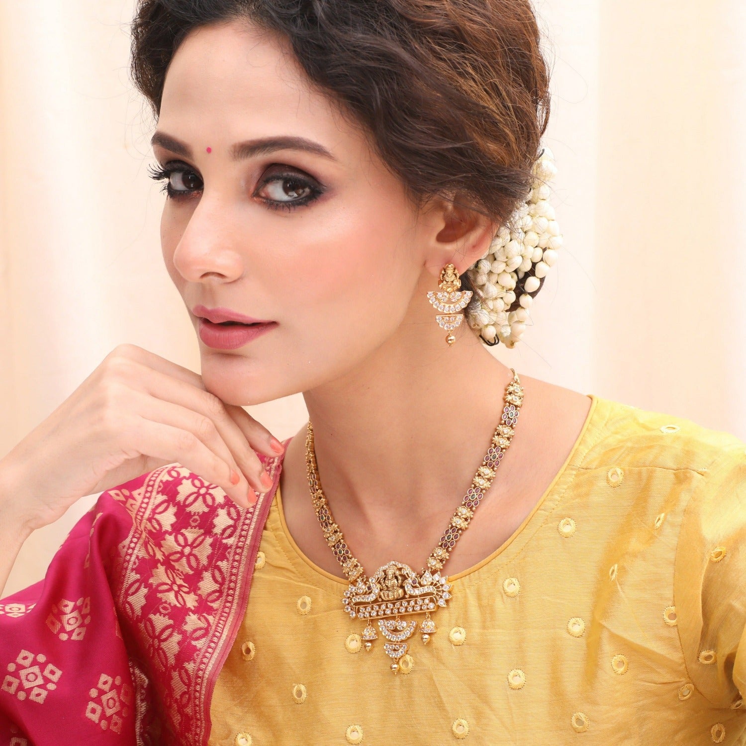 Anchal Antique CZ Necklace Set