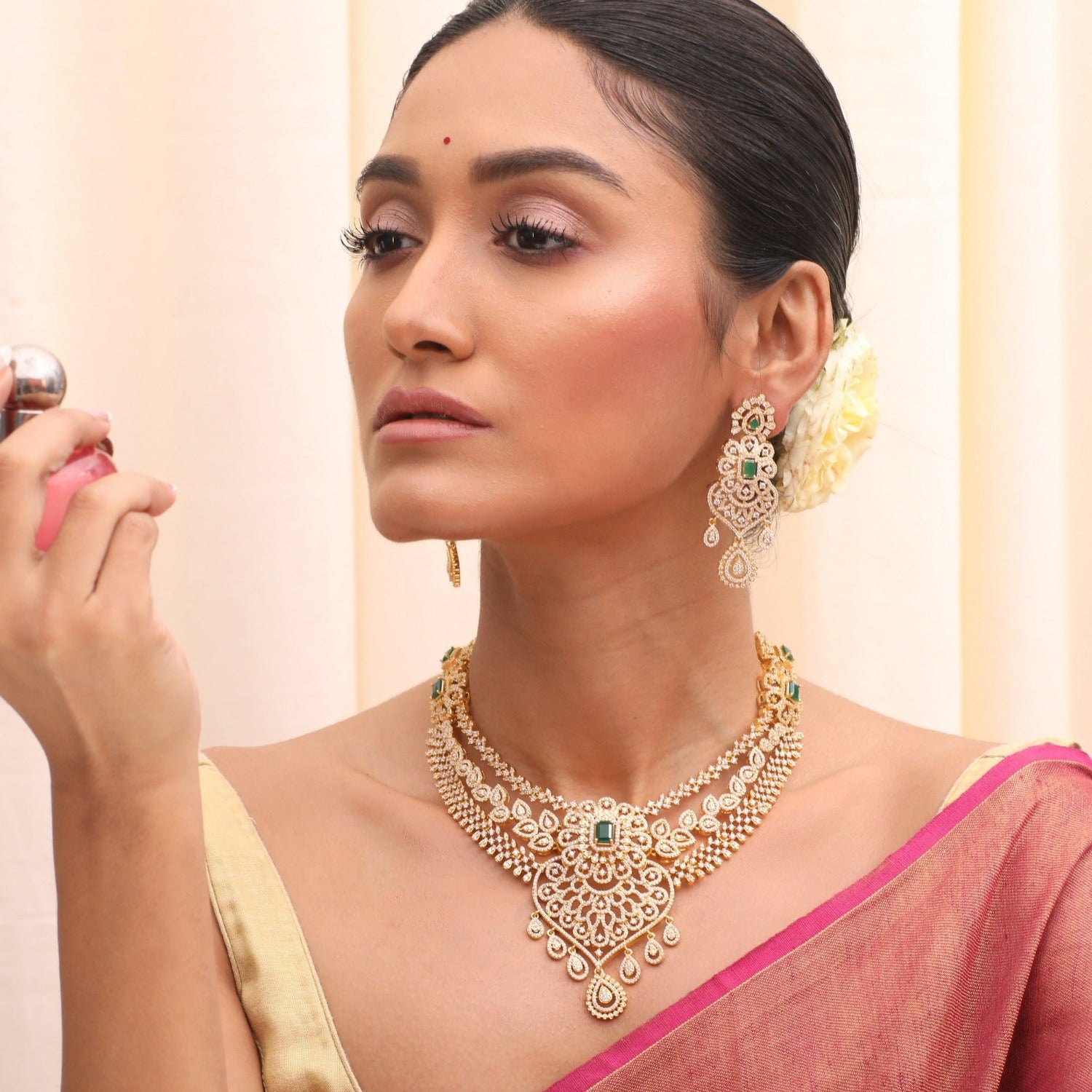 Hera Nakshatra CZ Necklace Set