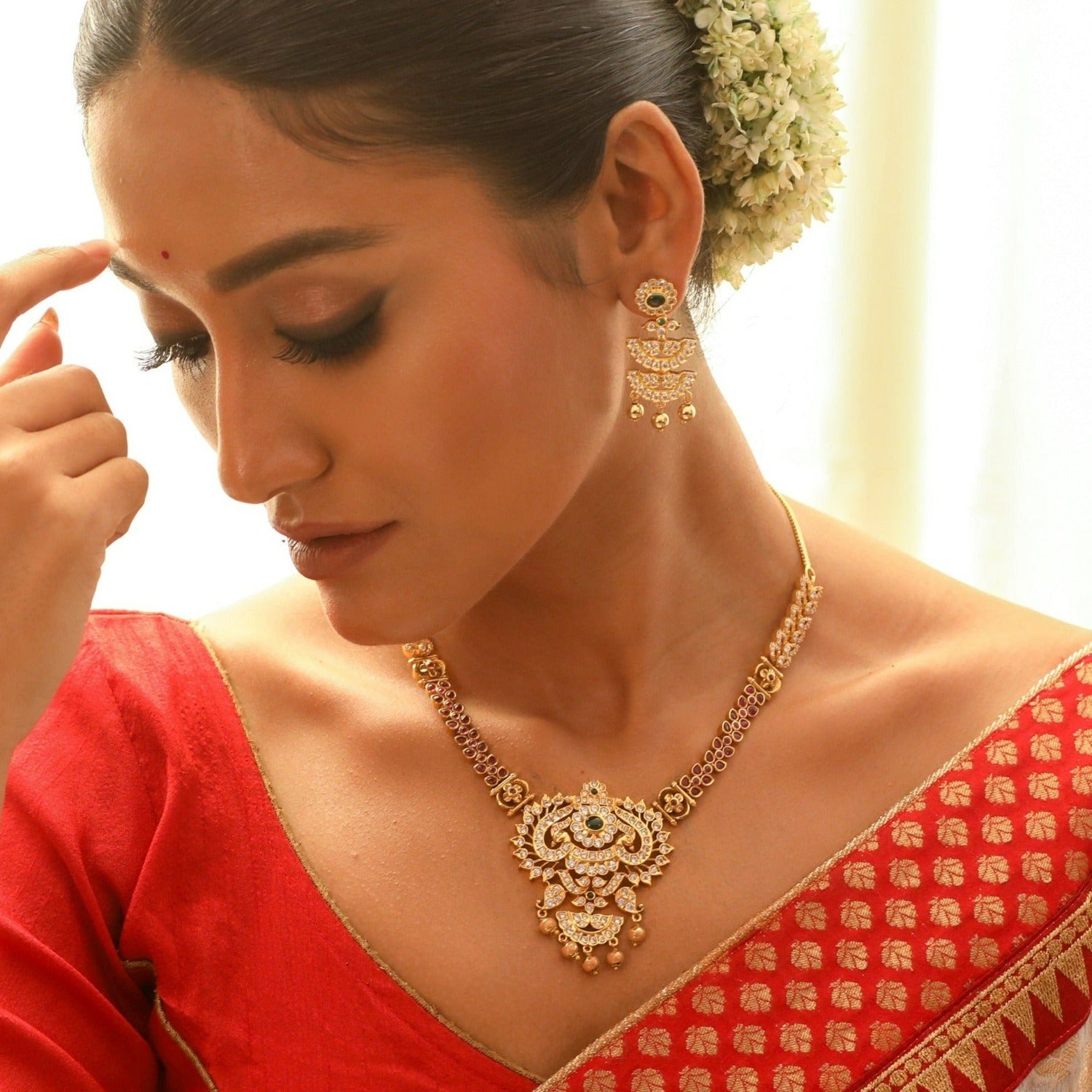 Hiran Nakshatra CZ Necklace Set