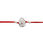 Ganesha CZ Silver Rakhi