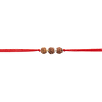 Trividh Rudraksha Silver Rakhi