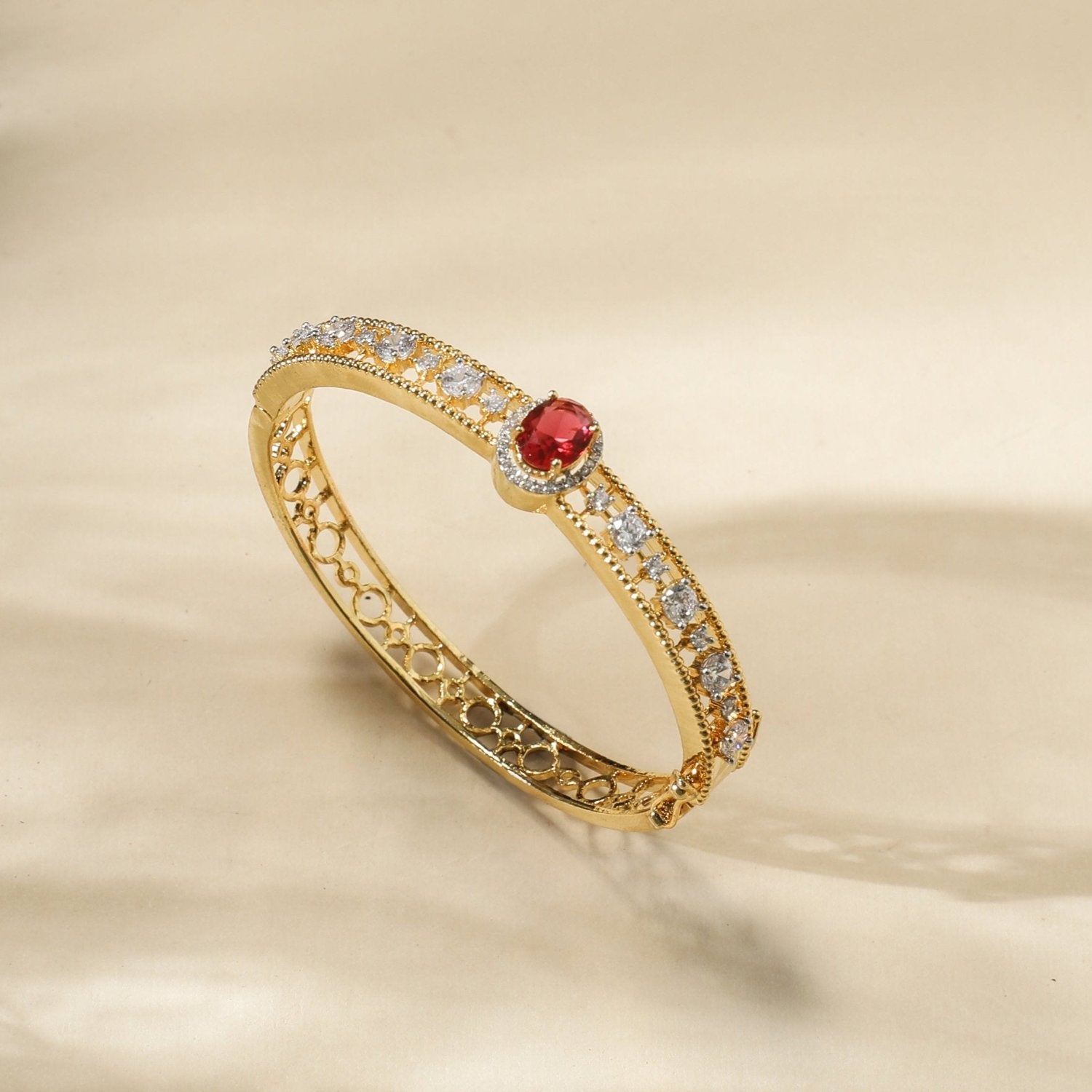 Neelima Nakshatra CZ Red Bracelet