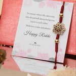 Antique Flower Pattern with Kempu Rakhi