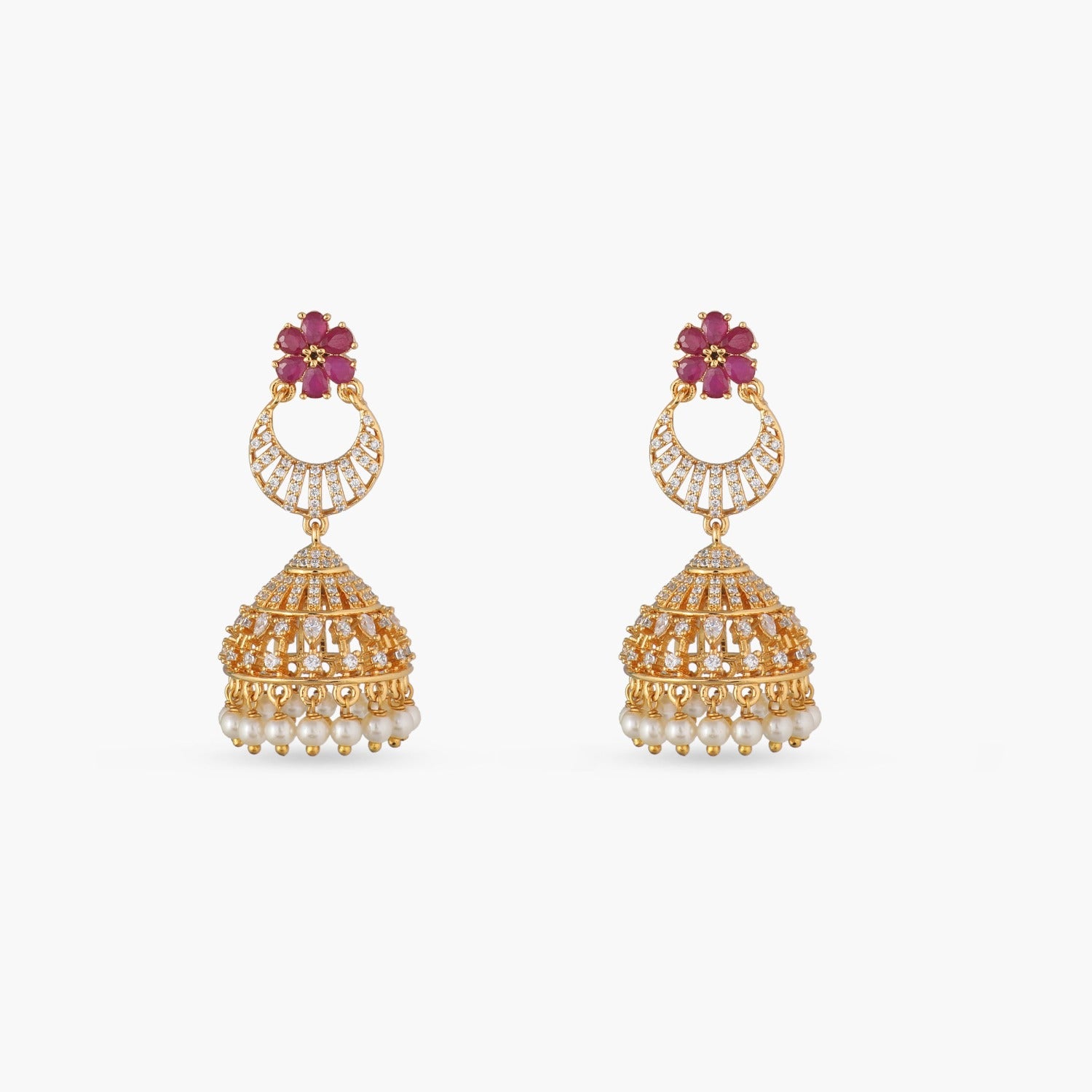 Surabhi Nakshatra CZ Jhumki Earrings