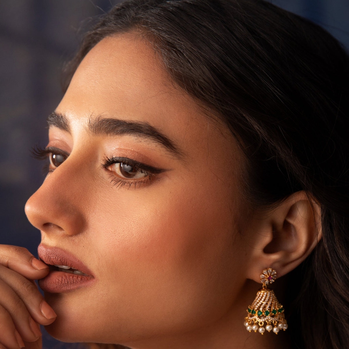 Rajan Nakshatra CZ Jhumki Earrings