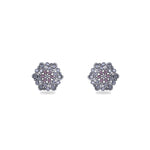 An image of a pair of stud earrings, crafted with Cubic Zirconia.