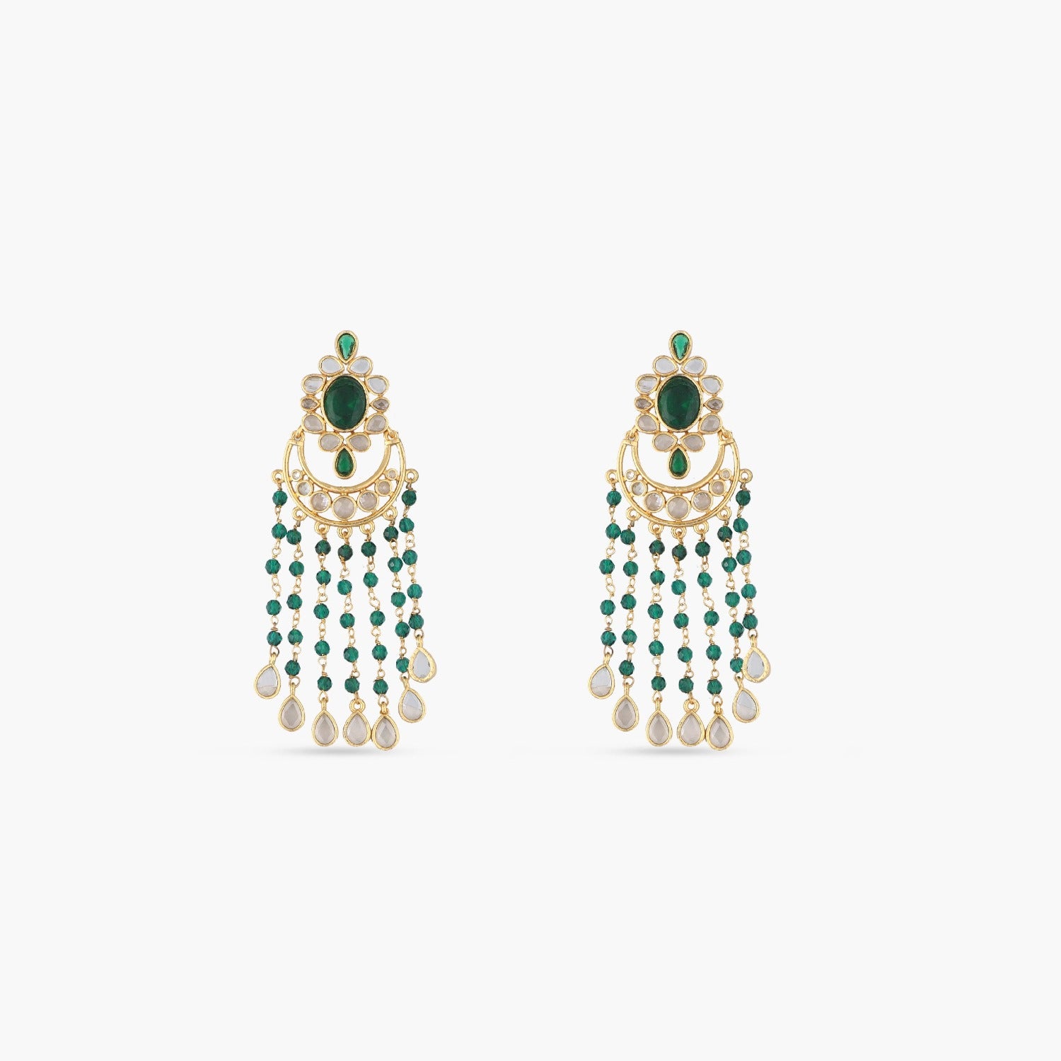 Classic Beads Chandbali Earrings