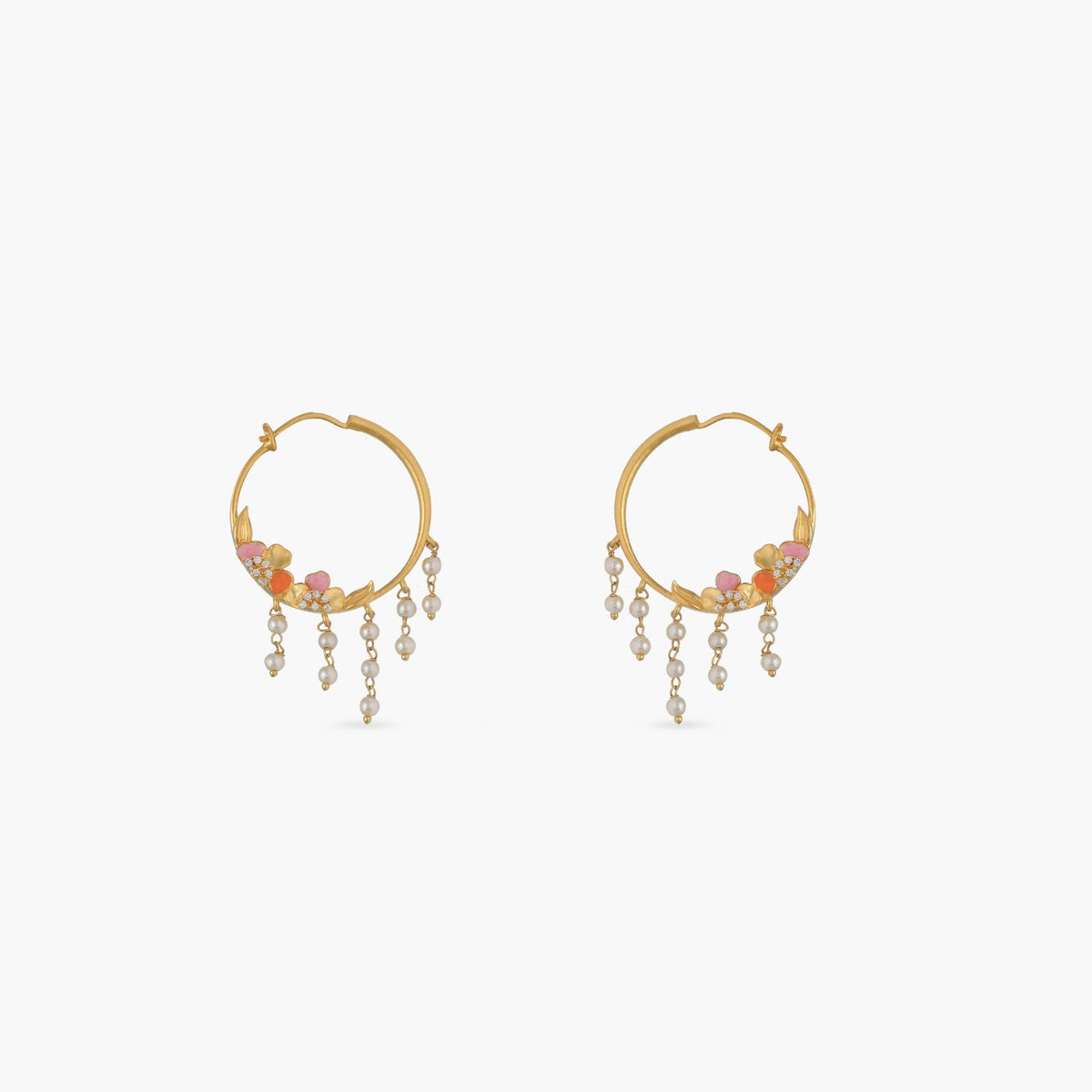 Jalaja Delicate Floral Hoop Earrings