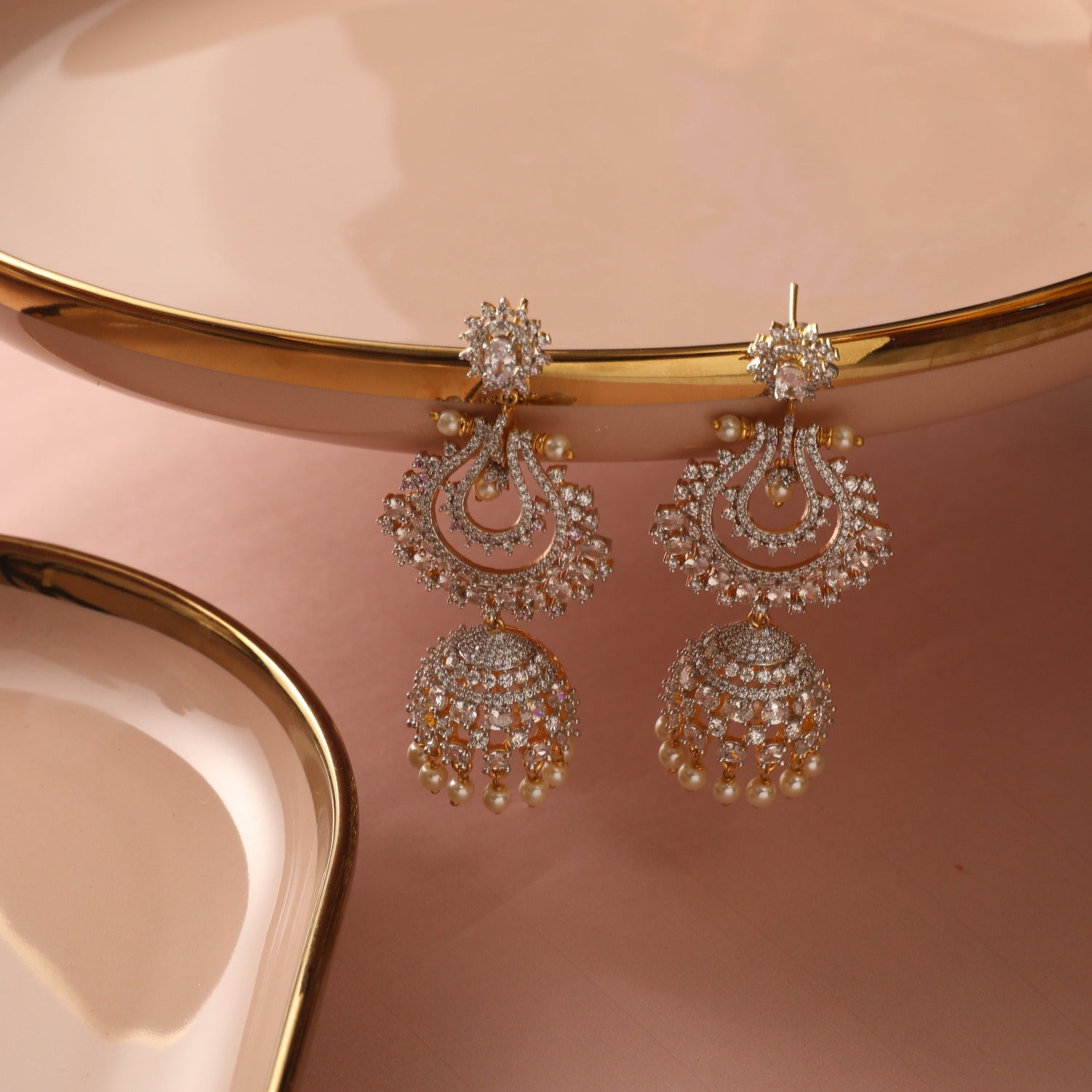 Eden Nakshatra CZ Jhumka Earrings
