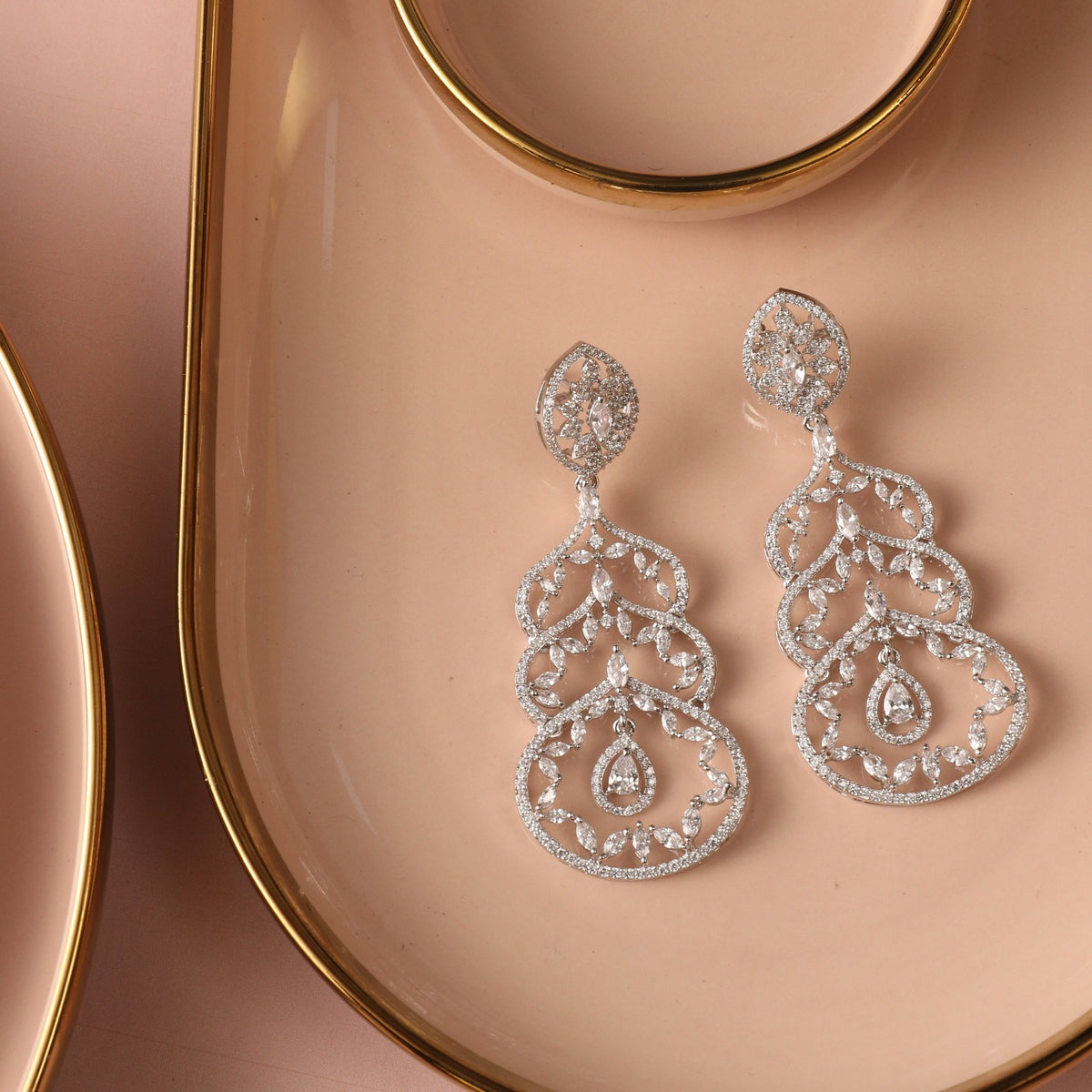 Riley Nakshatra CZ Drop Earrings