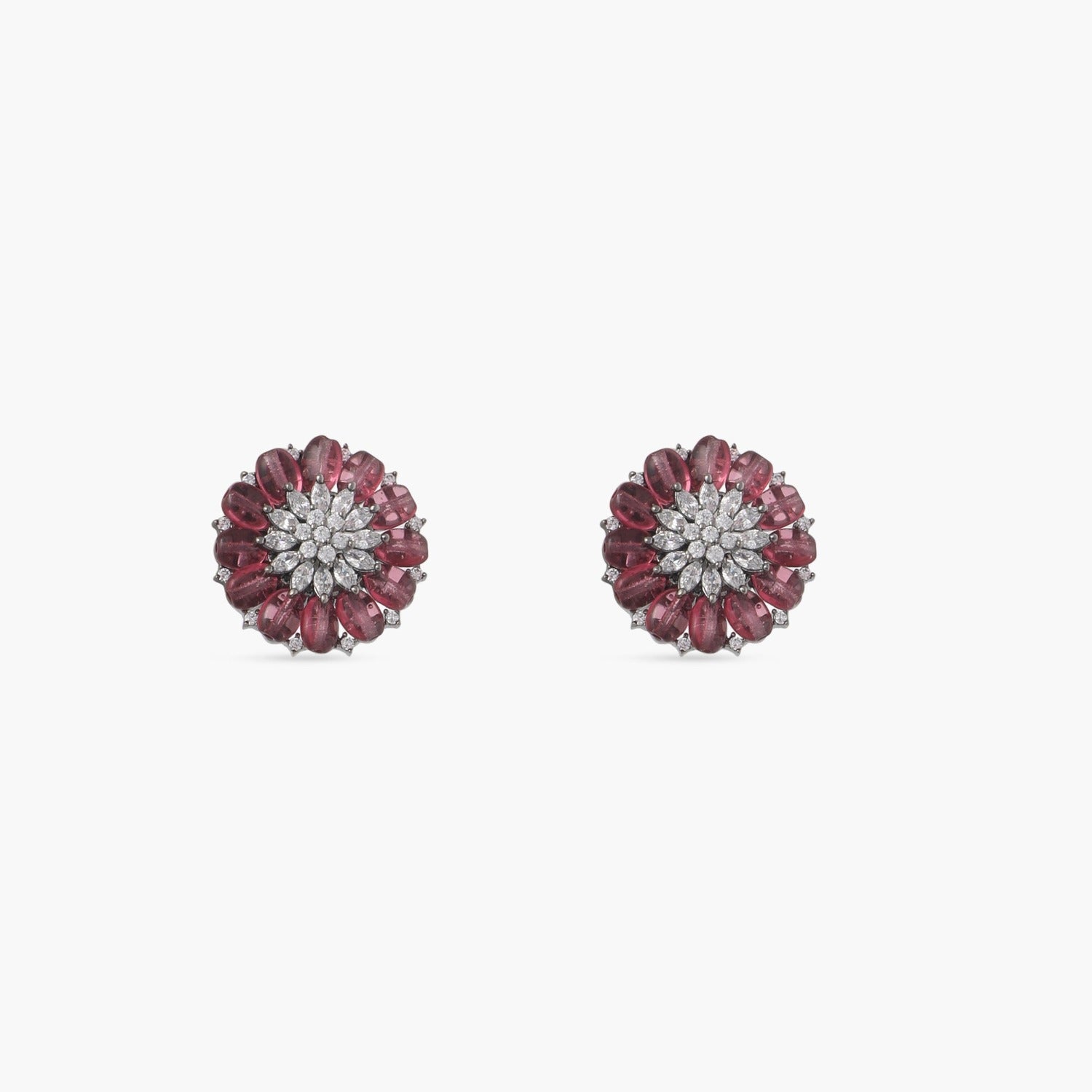 Blush Floral CZ Studs