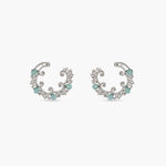Swirl & Shine CZ Hoop Earrings