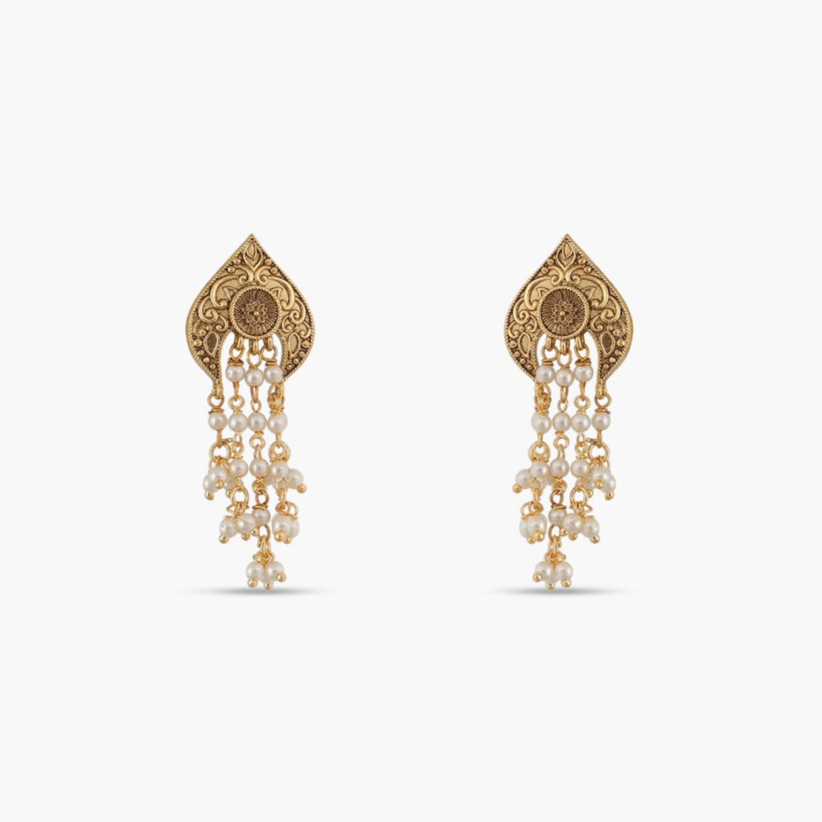 Wisteria Antique Pearl Drop Earrings