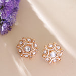 Classic Round Kundan Stud Earrings