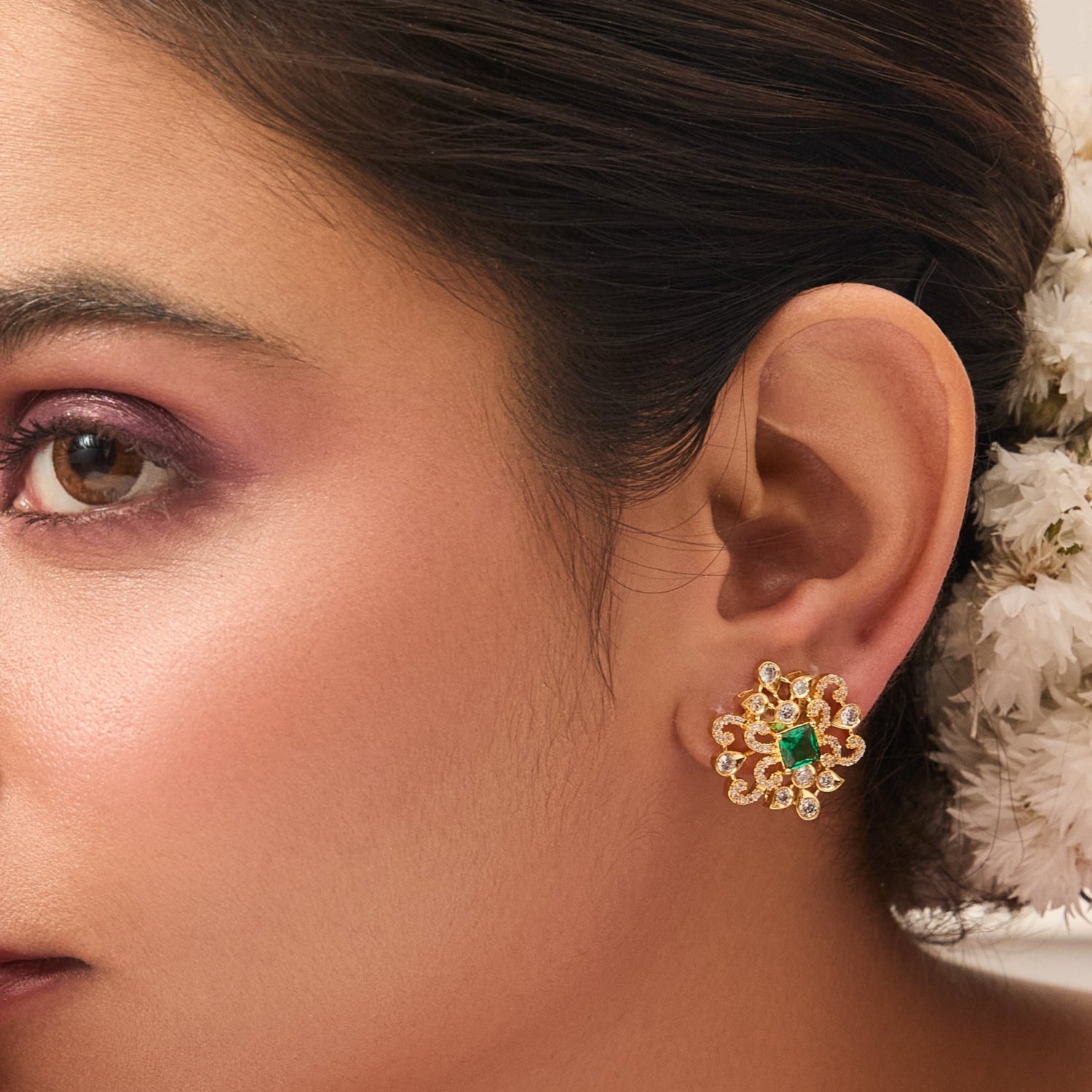 Vedika Nakshatra CZ Stud Earrings