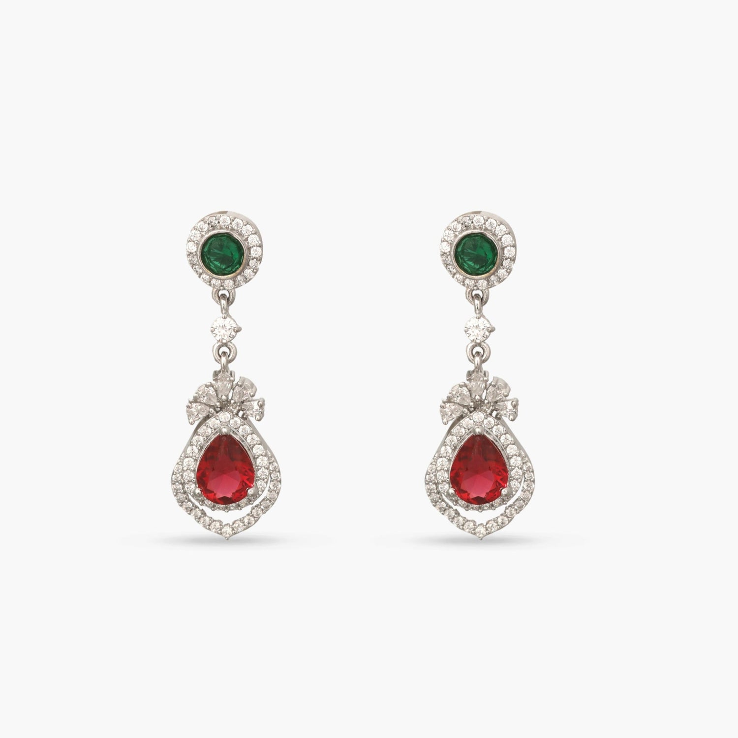 Regal Nakshatra CZ Drop Earrings