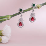 Regal Nakshatra CZ Drop Earrings