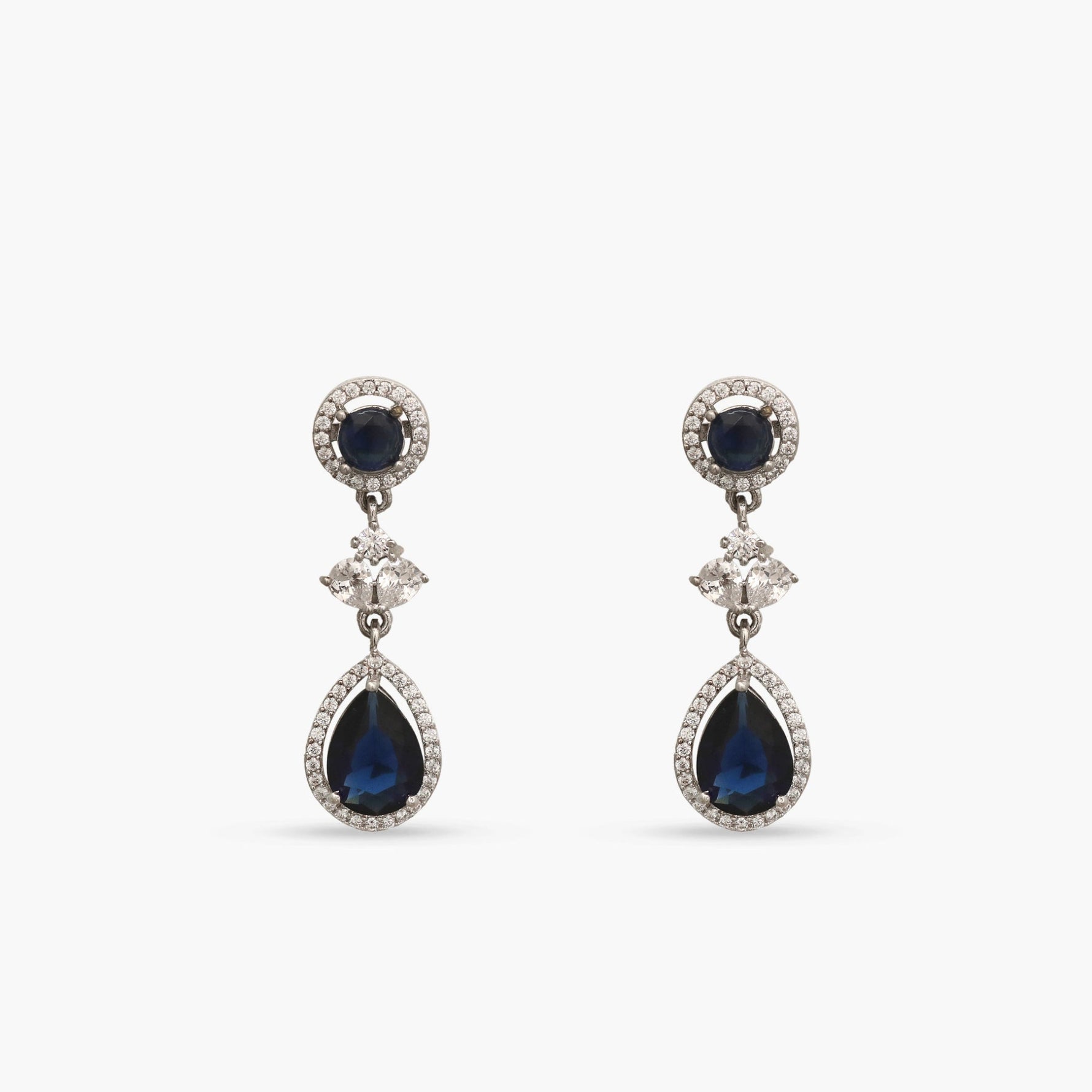 Azure Nakshatra CZ Drop Earrings
