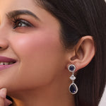 Azure Nakshatra CZ Drop Earrings