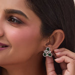 Bloom Green Nakshatra CZ Stud Earrings