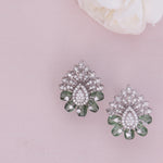 Ombre Feather Nakshatra CZ Stud Earrings