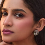 Ombre Feather Nakshatra CZ Stud Earrings