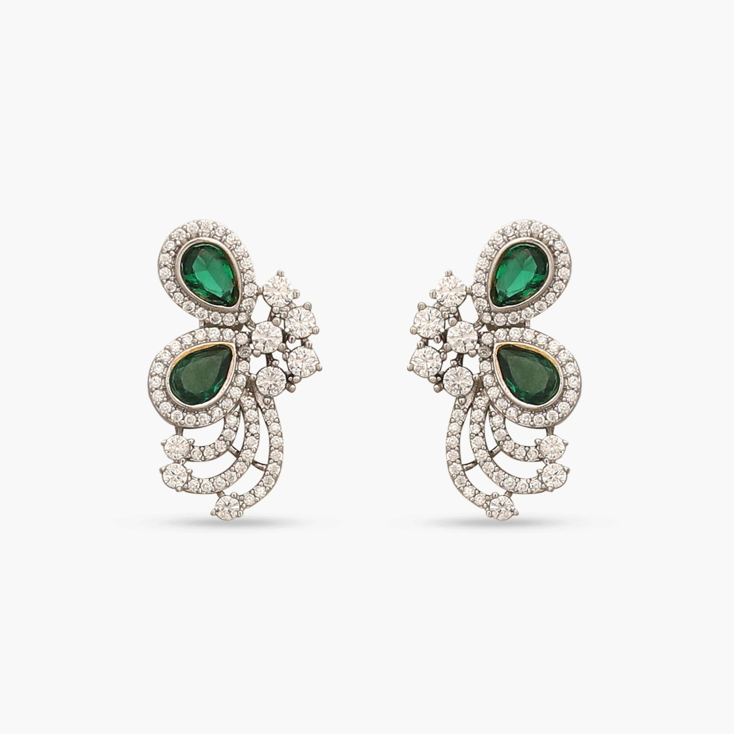 Cressida Green Nakshatra CZ Earrings