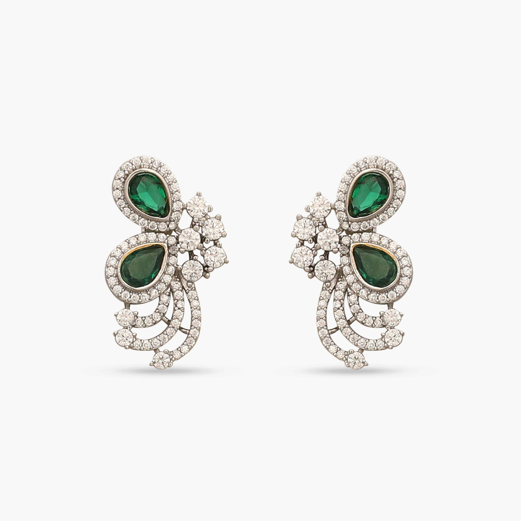 Cressida Green Nakshatra CZ Earrings
